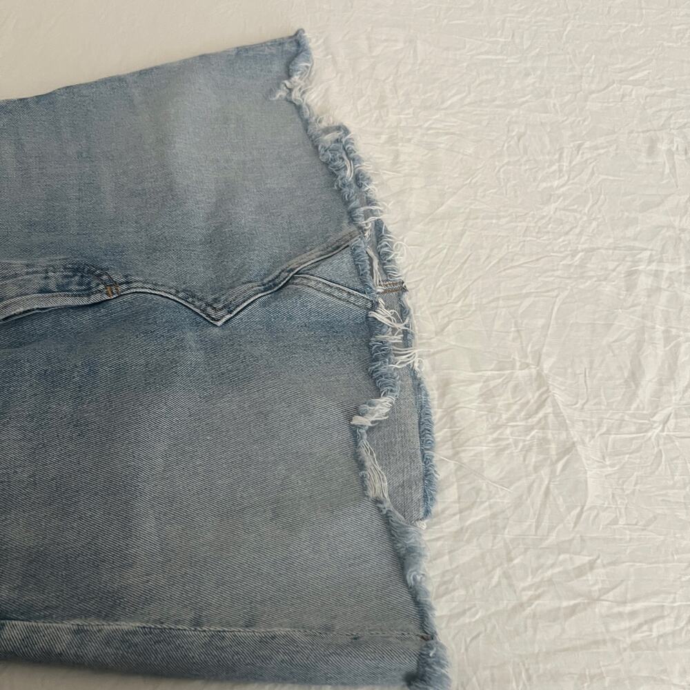 Agolde Criss Cross Denim Mini Skirt Size 25 - Picture 8 of 16